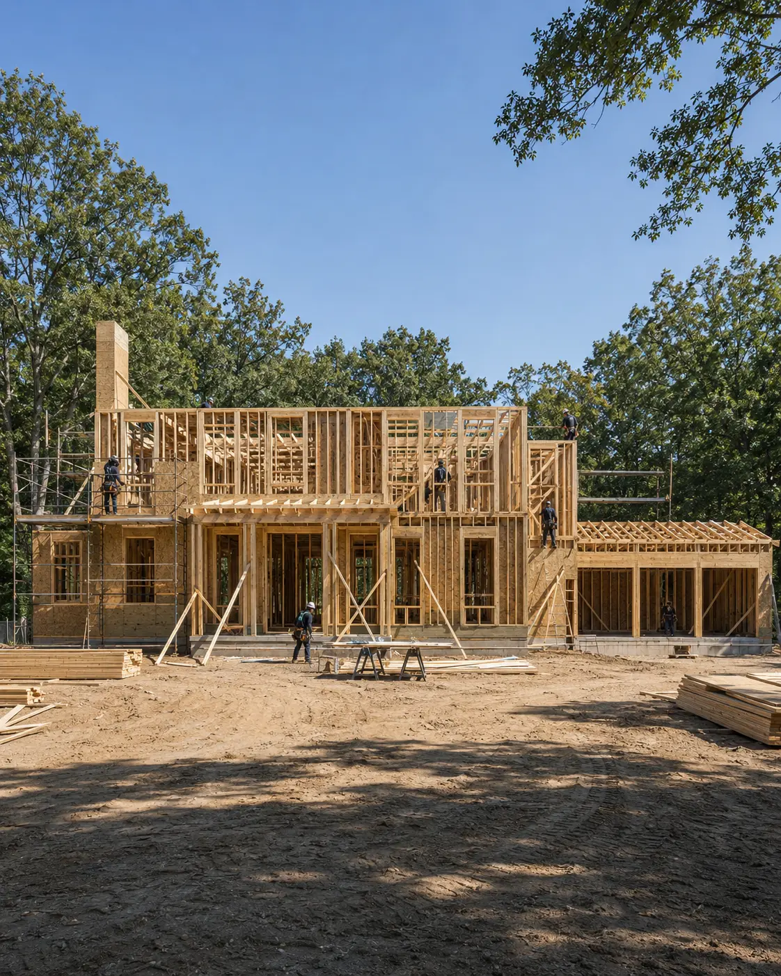 Wall framing taking shape