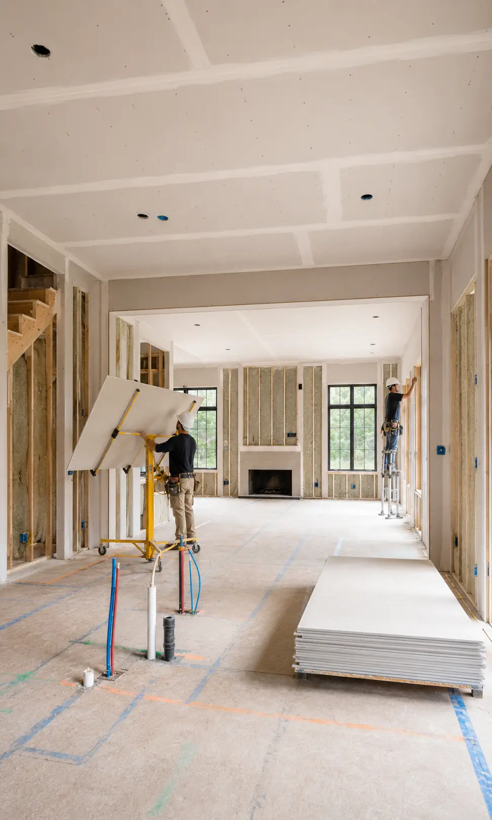 Insulation and drywall