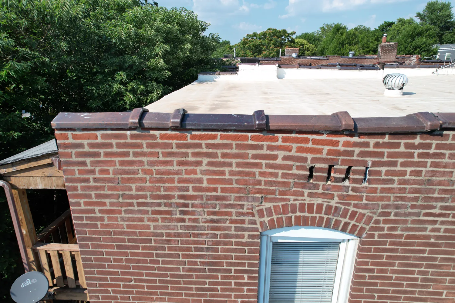Aerial view of a completed St. Louis roof replacement